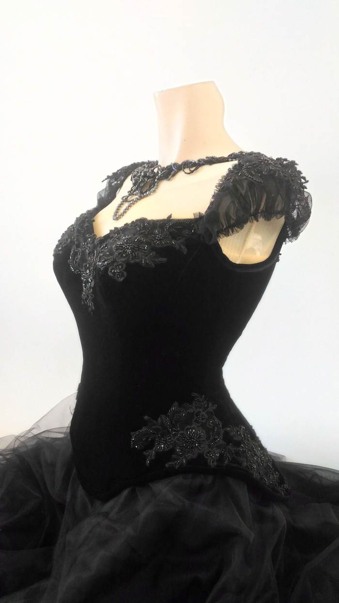 Velvet corset - My, Sewing, Corset, Needlework without process, Longpost