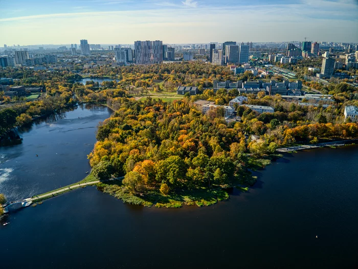 Autumn in Golovinsky Ponds Park - My, Autumn, Moscow, The park, Quadcopter, The photo, HDR