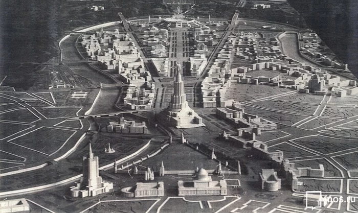 Unrealized reconstruction project for the Khamovniki district of the 50s - the USSR, Stalinist architecture, Moscow, Architecture, Khamovniki, Longpost