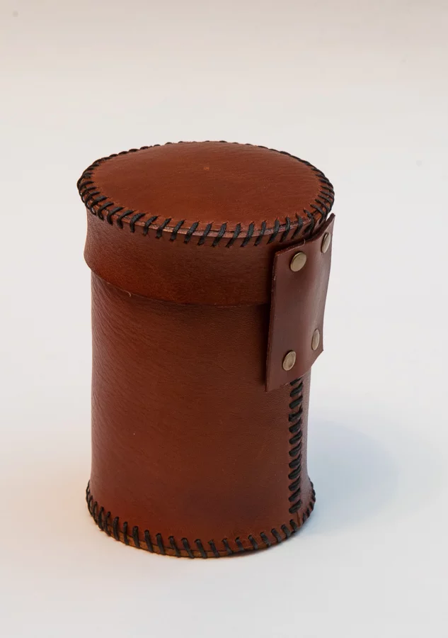 Lens case - My, Leather, Chest, Straight arms, Longpost, Needlework without process, Leather products, Leather craft