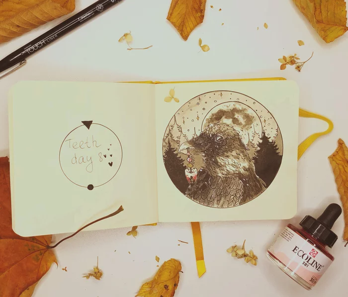 Inktober 2020, second entry in 7 days - My, Inktober, Sketch, Sketchbook, Challenge, Art, Longpost
