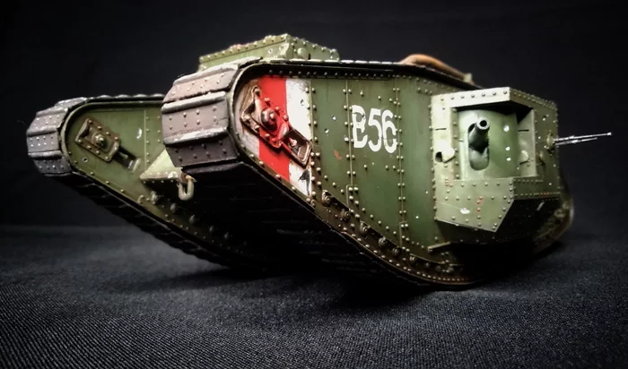 Steel dinosaur. Mk.V Composite - My, Stand modeling, Prefabricated model, Story, Tanks, Technics, World War I, Hobby, Needlework without process, Longpost