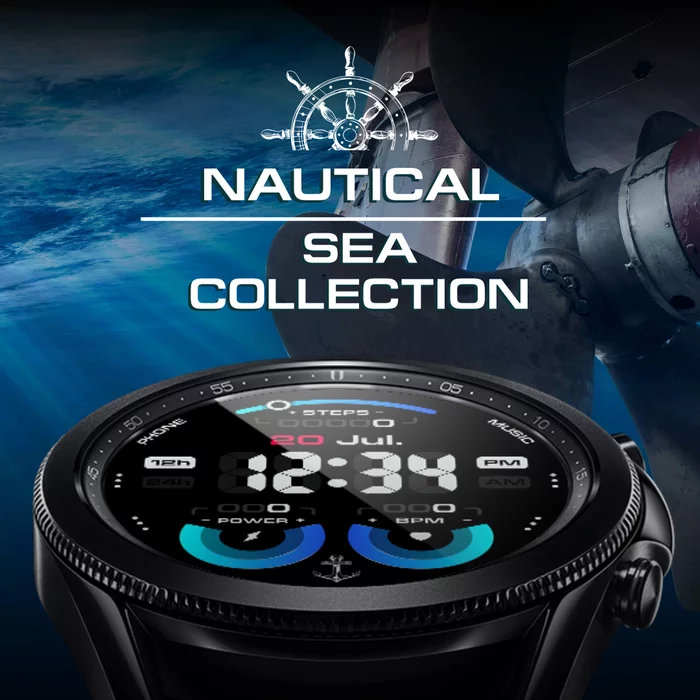 Nautical-Dial Design for Samsung Galaxy Watch - My, Freebie, Design, Clock face, Smart watch, Samsung galaxy Watch, Samsung, Samsung Galaxy, Watchface