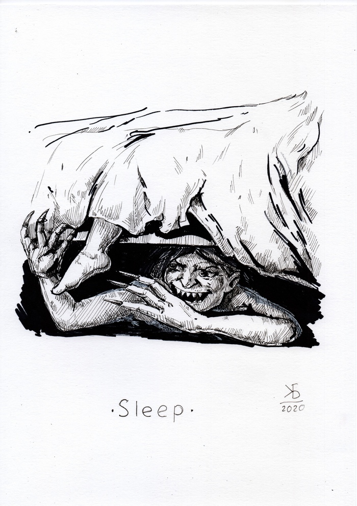 Inktober. День 21 - Sleep