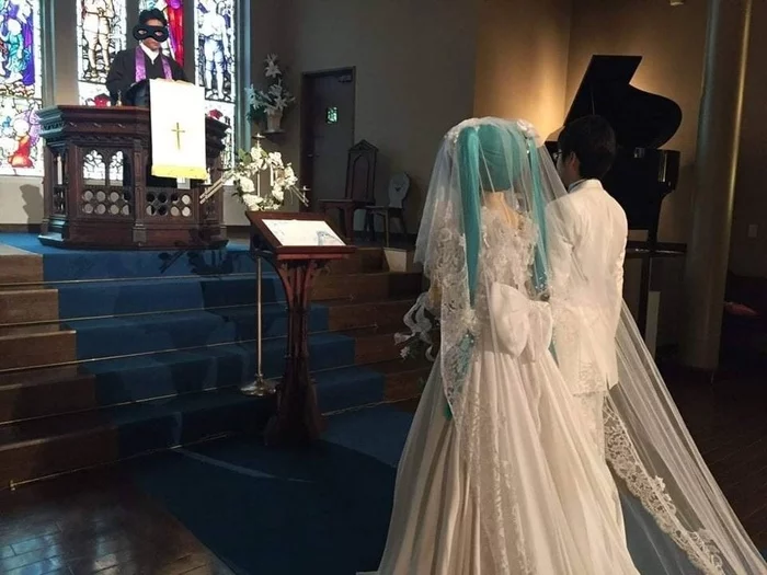 As they say - to success came! - Japan, Hatsune Miku, Hickey, Longpost, Doll, Wedding