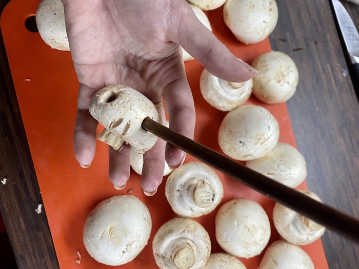 Шампиньоны на хэллоуин ver2.0 Череп, Хэллоуин, Кулинария, Шампиньоны, Тыква, Видео, Длиннопост, TikTok