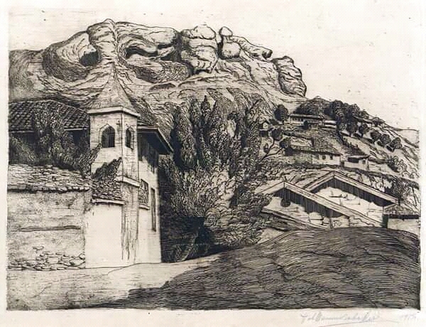 Бахчисарай, гравюра.1930.Автор Шиллинговский