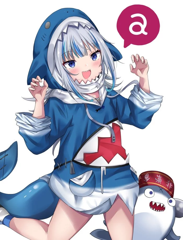 Gawr Gura Set - Аниме, Anime Art, Gawr Gura, Hololive, Акула, Плюшевые игрушки, Длиннопост