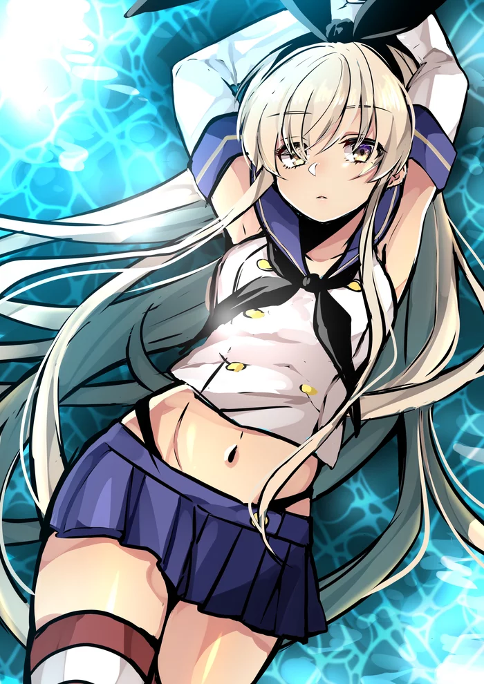 Zekamashi - Kantai Collection, Shimakaze, Anime Art, Аниме