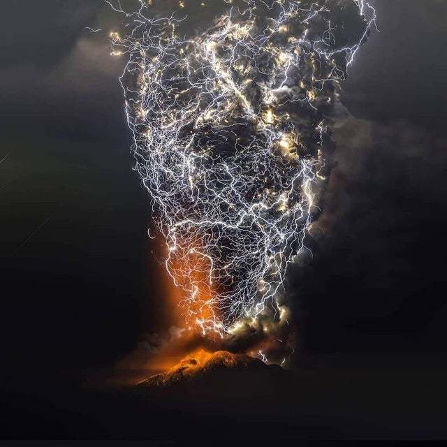 Volcanic Lightning - Volcano, Lightning, Eruption, Calbuco Volcano