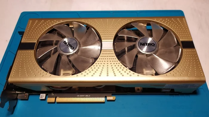 Sapphire RX 590 Gold Edition and leaking liquid lubricant - My, Repair, Video card, Flooding, Longpost