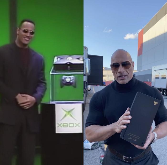 Xbox and Dwayne Johnson 20 years later - The photo, Consoles, Xbox, Actors and actresses, Celebrities, Dwayne Johnson, Xbox series x, It Was-It Was