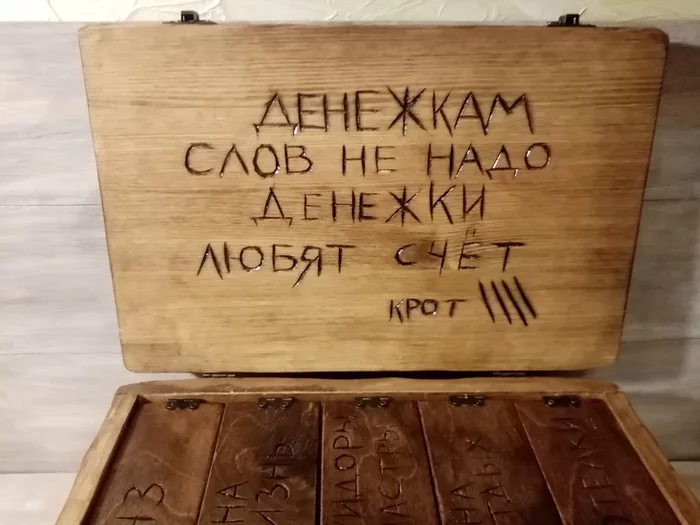 Бухгалтерия крота. Пост №2 - Рукоделие без процесса, Длиннопост, Сундук, Резьба по дереву, Моё