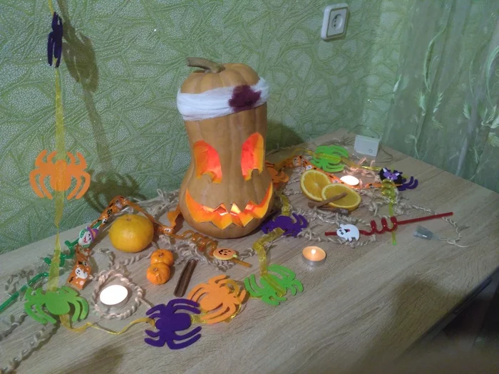 Treatment of pumpkin - My, Halloween, Halloween Contest, Halloween pumpkin, Longpost, Pumpkin