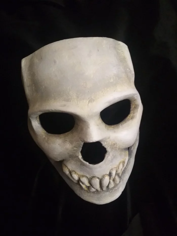 Skull mask - My, Halloween Contest, Mask, Papier mache, Needlework without process, Scull, Longpost