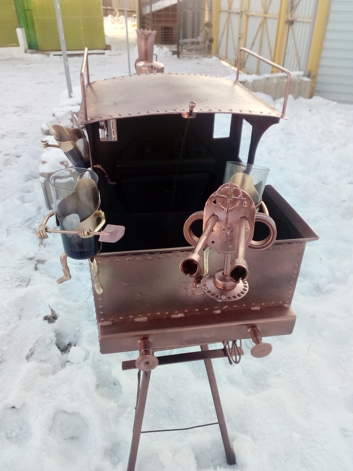 Моя первая работа 2014 года Рукоделие, Мангал, Длиннопост, Рукоделие без процесса, Фотография, Паровоз