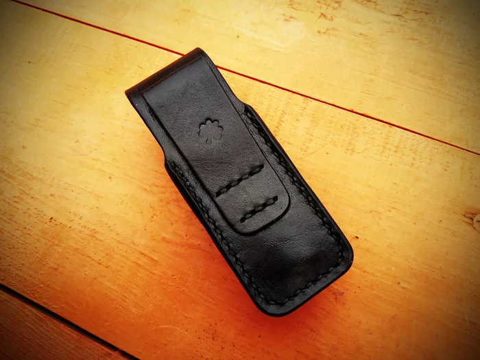 Leather case for flashlight - My, With your own hands, Handmade, Leather, Needlework without process, Longpost, Leather products, Needlework, Accessories, Video