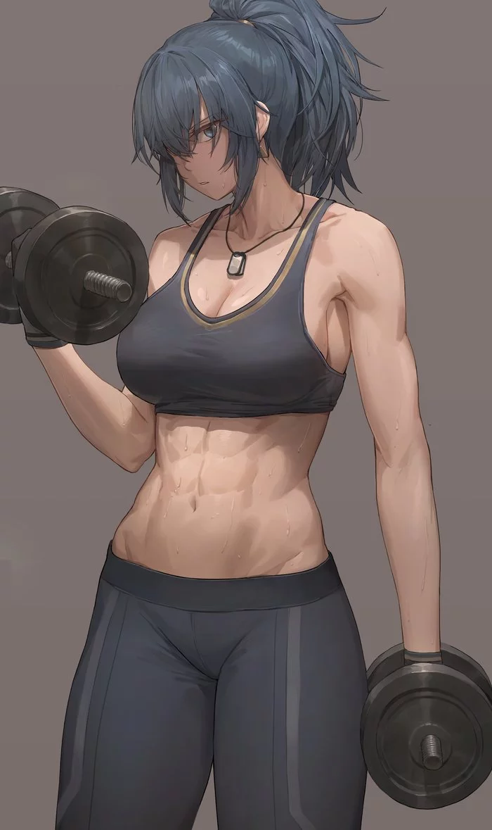 Leona Heidern - Крепкая девушка, Арт, Muscleart, Спортивные девушки, Leona heidern, The King of Fighters, Yohan1754