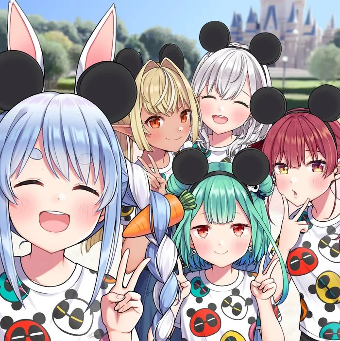 Disneyland - Disneyland, Anime, Anime art, Animal ears, Monster girl, Virtual youtuber, Hololive