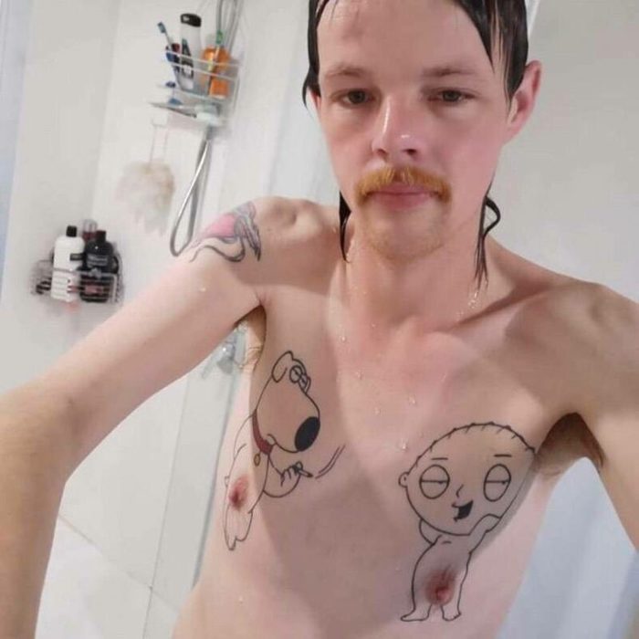 Not a young man, but a husband) - Guys, Усы, Bathroom, Tattoo, Nipples