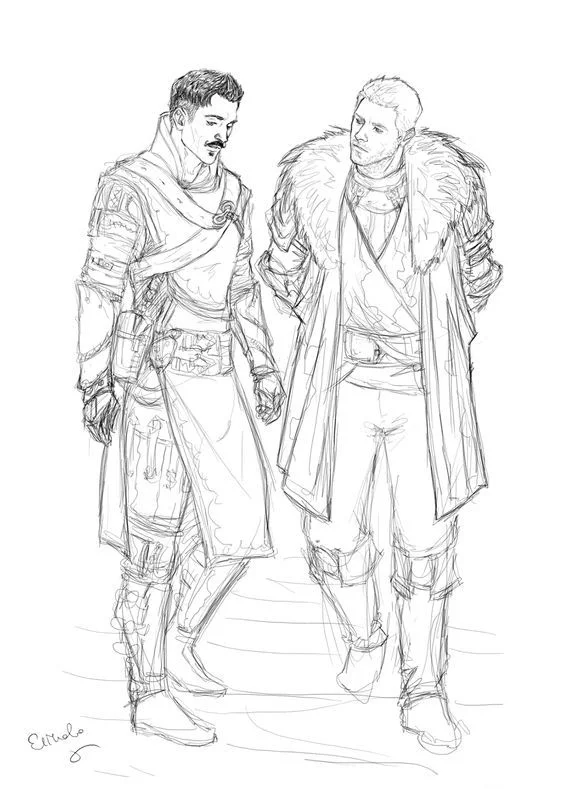 Cullen and Dorian - Dragon age inquisition, Cullen Rutherford, Dorian pavus, Drawing