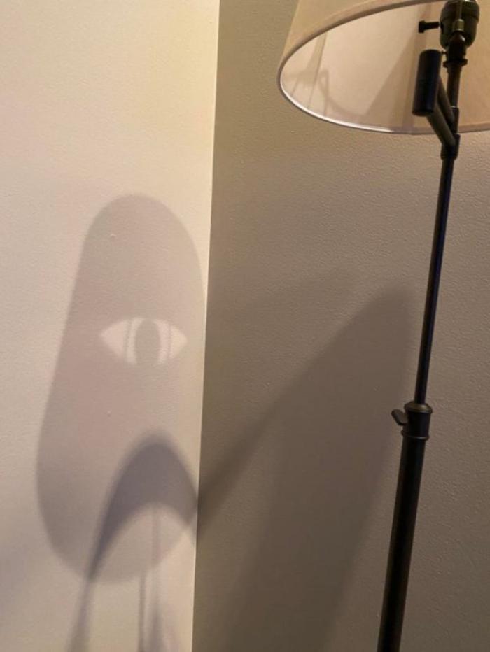 He's seen a lot... - Floor lamp, Shadow, The photo, Pareidolia