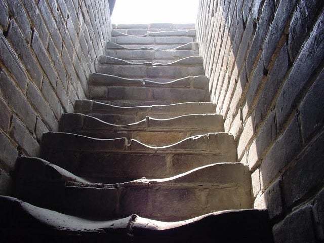 This is what the staircase on the Great Wall of China looks like - The great Wall of China, Stairs, China