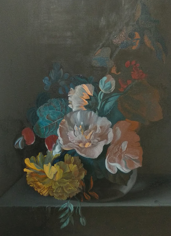 I want to be like the old masters! - My, Painting, Painting, Classical painting, Oil painting, Interior painting, Art, Artist, Academy of Arts, Still life, Flowers, Longpost