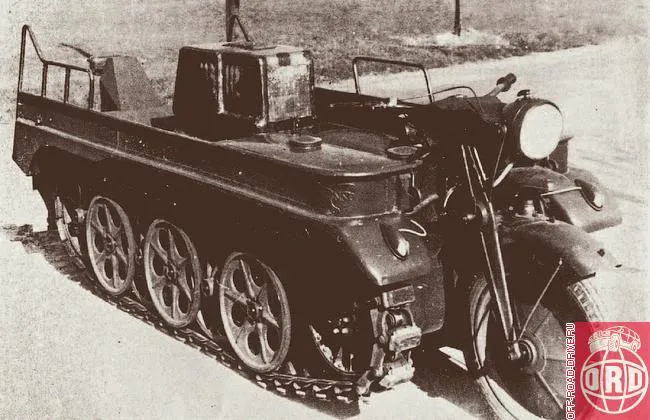 Modifications of the tracked motorcycle SdKfz 2 and its further evolution in the HK 102 Grosses Kettenkraftrad - My, Armament, Motorcycles, Tractor, Wehrmacht, Development of, Military history, Military equipment, Longpost, Moto