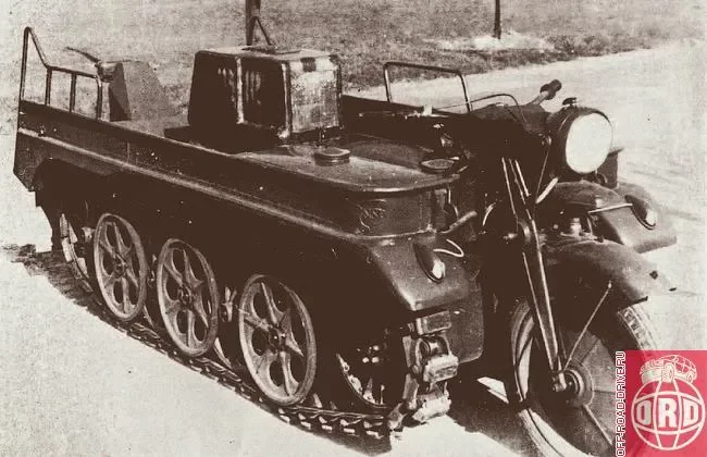 Modifications of the SdKfz 2 crawler motorcycle and its further evolution into the HK 102 Grosses Kettenkraftrad - My, Armament, Moto, Tractor, Wehrmacht, Development of, Military history, Military equipment, Longpost