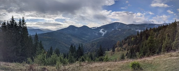 Panoramas of the Carpathians, p. Dzembronya - My, The mountains, Carpathians, The photo, Панорама