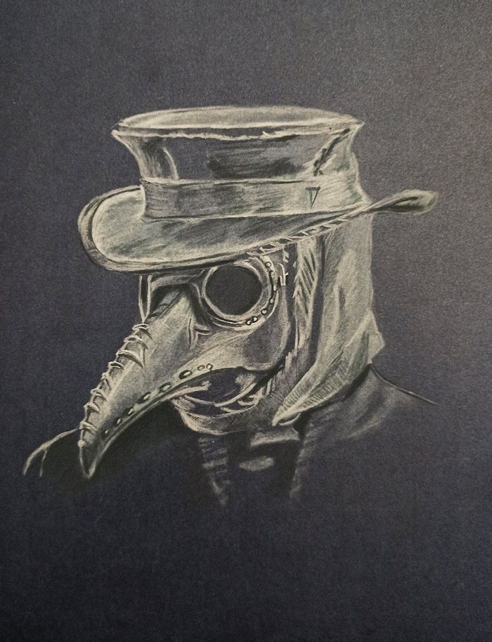 Plague Doctor - My, Drawing, Plague Doctor