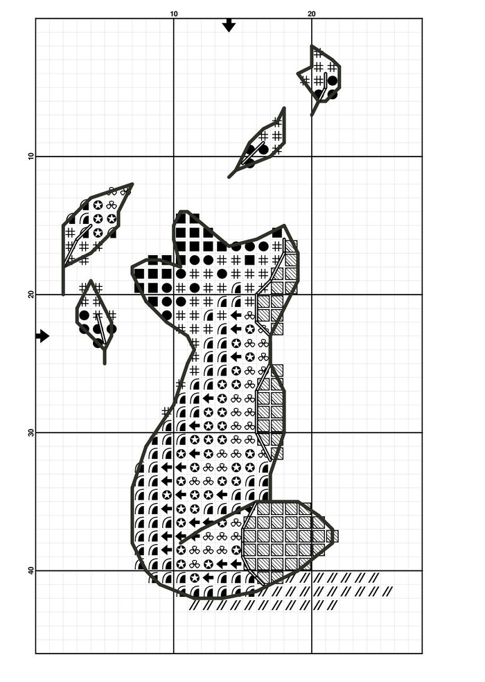 бесплатная схема вышивки крестом «осенняя лисичка» вышивка, вышивка крестом, авторская схема, своими руками, творчество, рукоделие, рукоделие без процесса, животные, длиннопост