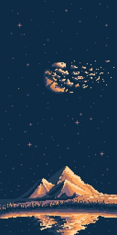 Spoiler for 2021) - My, Pixel Art, 2021, moon