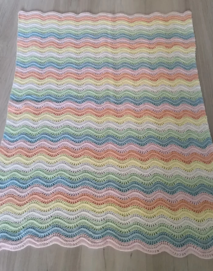 Children's blanket - My, Knitting, Crochet, Needlework without process, Longpost