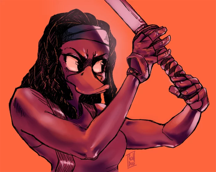 Michonne - My, Michonne, The Washington Post, Serials, Duck, the walking Dead, Michonne, SAI