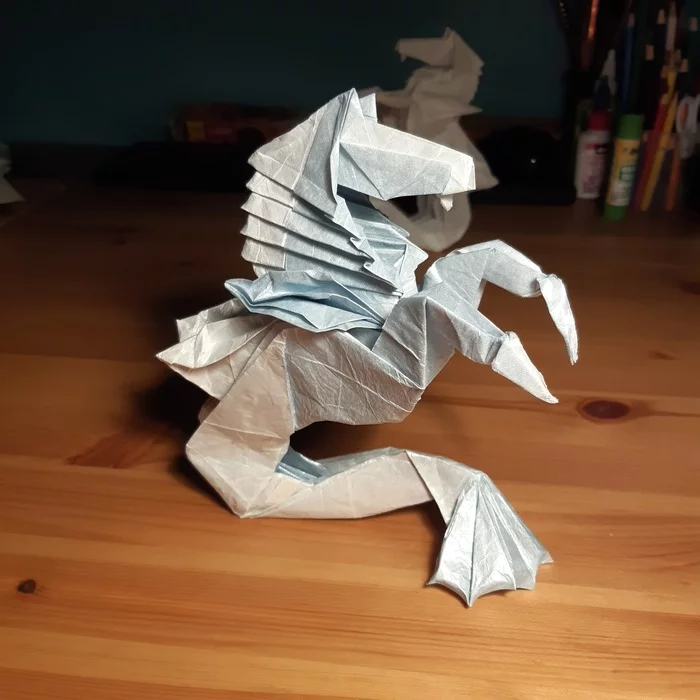 Origami Hippocampus (Roman Diaz) v2.3 - Гиппокампус, Оригами, Видео, Длиннопост