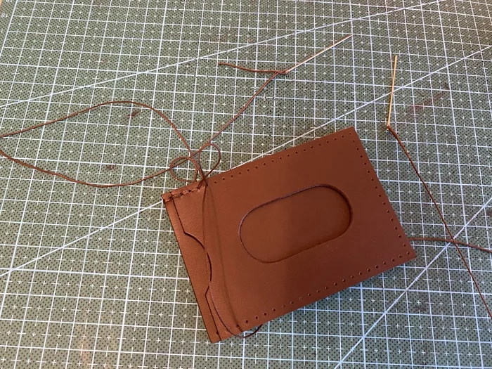 Shielded leather case for pass (experiment) - My, Leather products, Folk art, Longpost