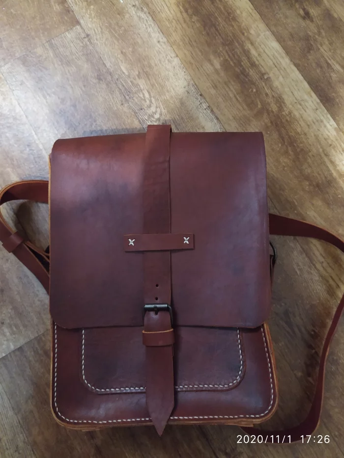 First bag - Leather, Сумка, Longpost, With your own hands, Leather products, Needlework without process