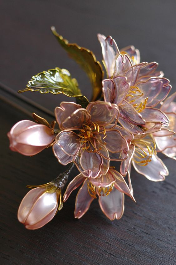 Magic flowers Sakae - Japan, Decorative arts, Kanzashi, Craftsmanship, Longpost, Needlework without process