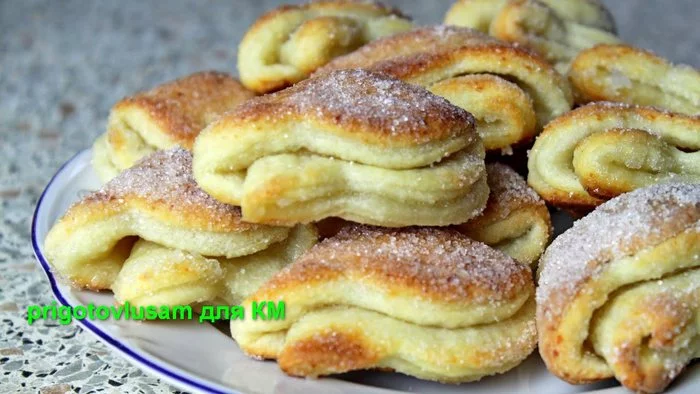 Homemade cookies made from cottage cheese dough Crow's feet - My, Cookies, Cooking, Video, Recipe