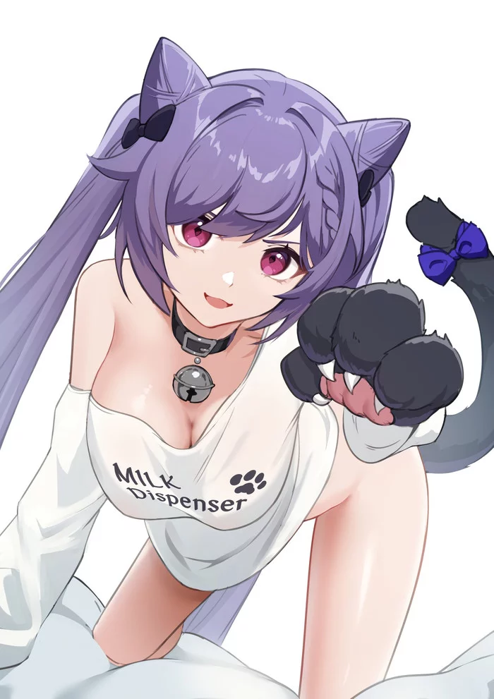 Kokusei - NSFW, Genshin impact, Keqing (Genshin Impact), Anime, Anime art, Boobs, Tail