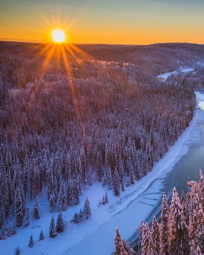 Perm region, Usva pillars - The photo, Perm Territory, Russia, Nature, River, Forest, Winter, Snow, Usva pillars, Longpost