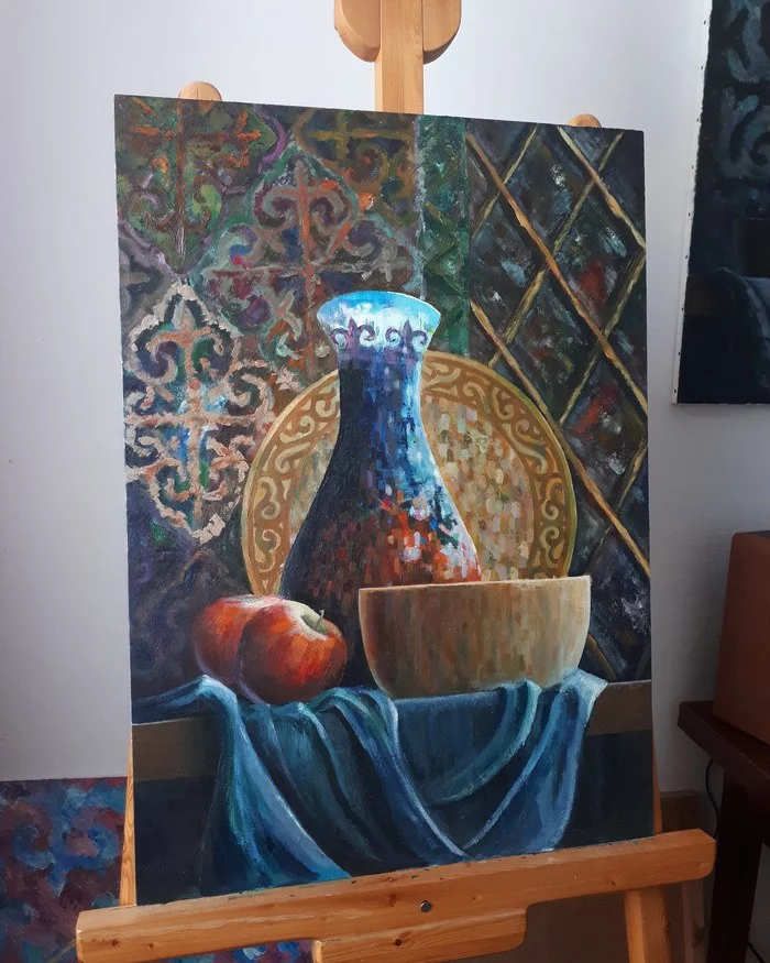 Oil painting - My, Art, Painting, Oil painting, Still life