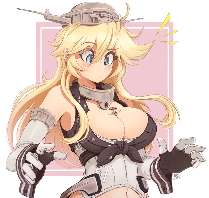 Iowa & Admiral - Kantai collection, Uss Iowa, Anime, Anime art, Teitoku, Female Admiral, Boobs