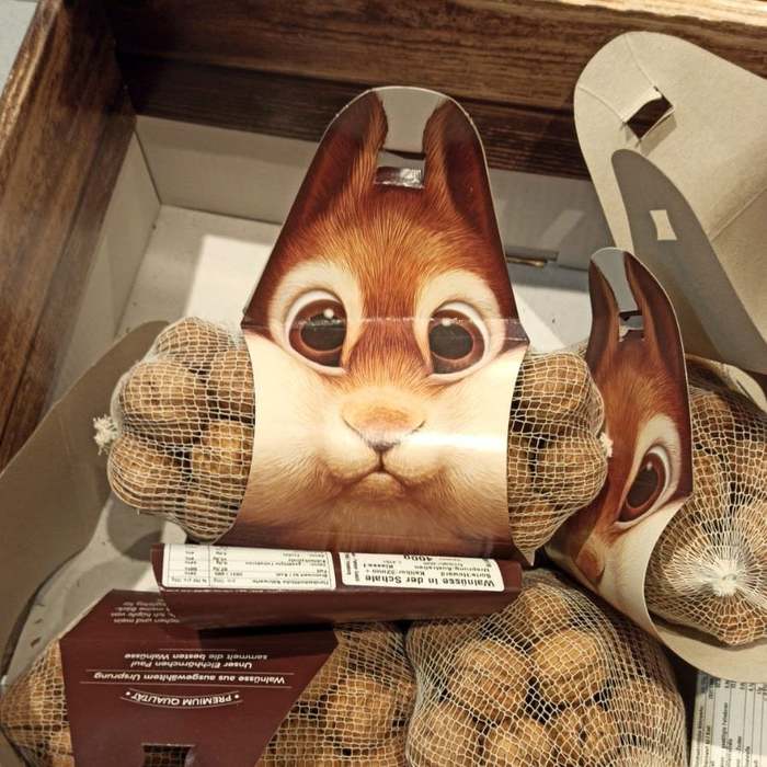 Designers eat their nuts for a reason - Design, Nuts, Chipmunk, Package, Marketing