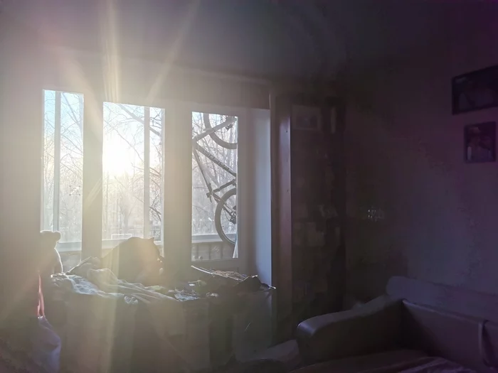 Two Way Sunrise Apartment - My, Rental apartment, House, Morning, Sunrise, The sun, Reflection