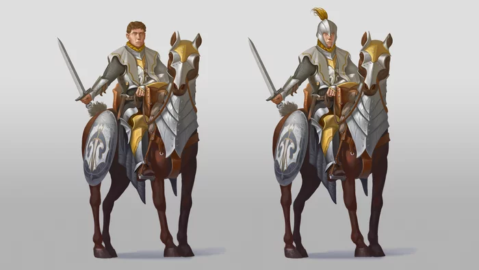 Basic cavalry concept - My, Art, Drawing, Digital drawing, Artist, Concept Art, Warrior, Rider, Cavalry