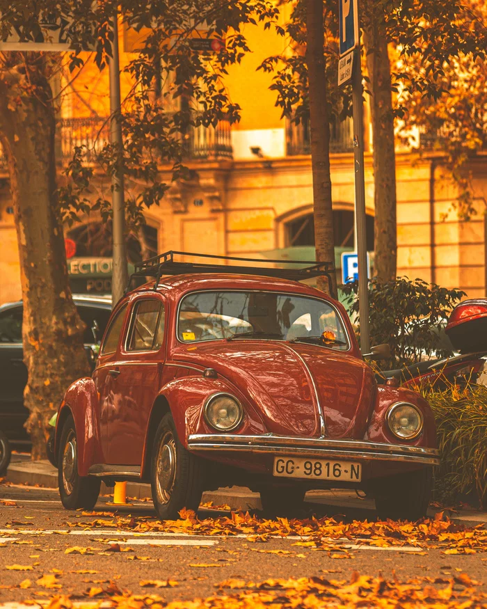 Volkswagen Beetle - My, Volkswagen, Car, The photo, Barcelona (city), Volkswagen beetle