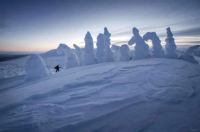 Among the trolls - Northern Ural, Main Ural Range, The mountains, Snow, Nature, The photo, Landscape, Winter